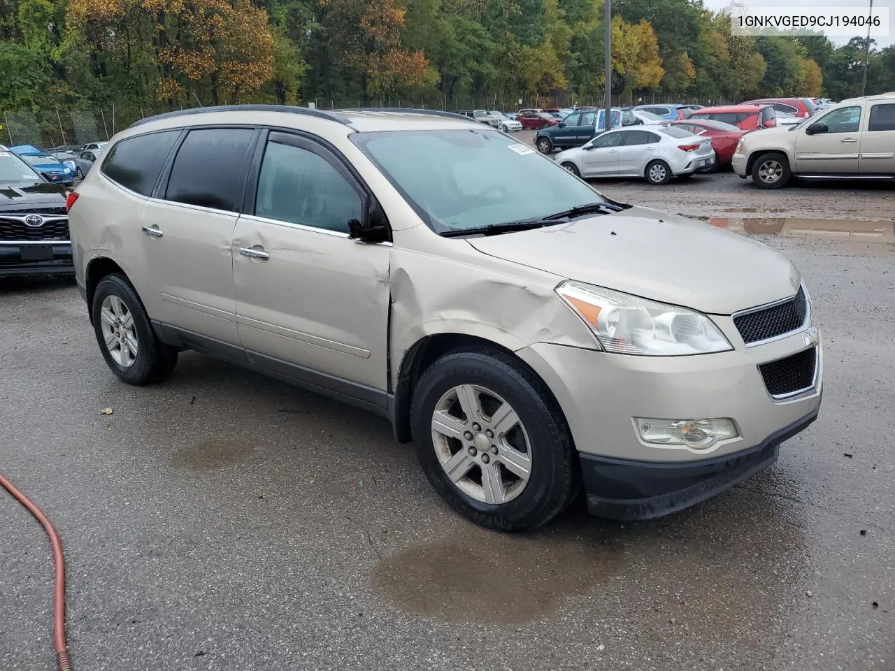 2012 Chevrolet Traverse Lt VIN: 1GNKVGED9CJ194046 Lot: 73202084