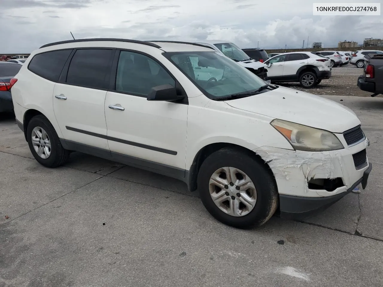 2012 Chevrolet Traverse Ls VIN: 1GNKRFED0CJ274768 Lot: 74813384