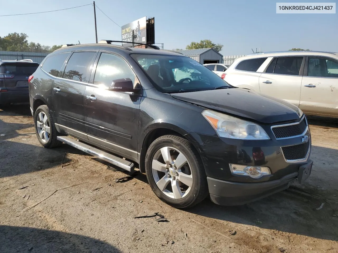 2012 Chevrolet Traverse Lt VIN: 1GNKRGED4CJ421437 Lot: 75403354