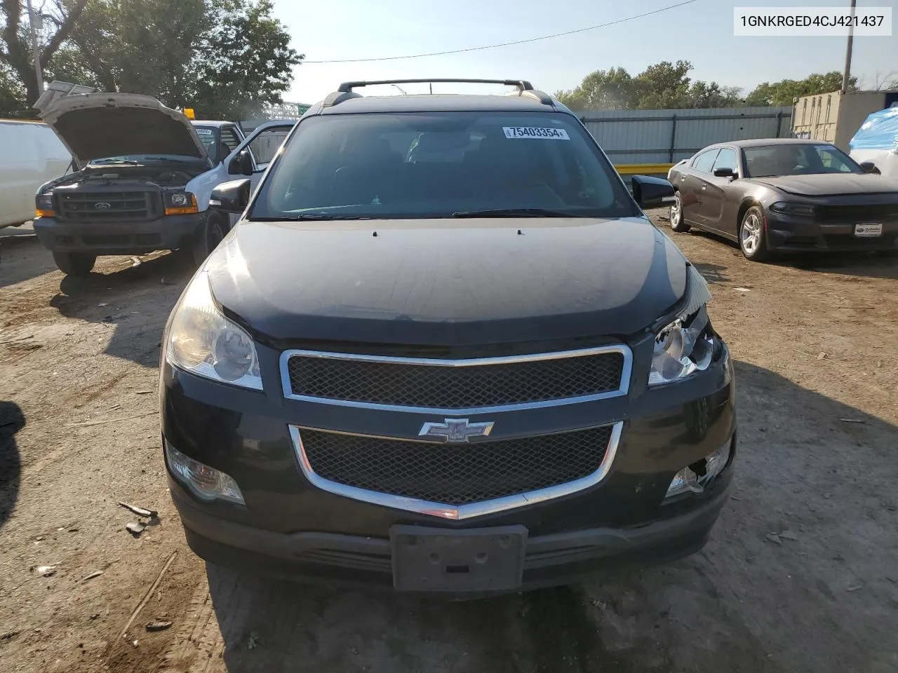 2012 Chevrolet Traverse Lt VIN: 1GNKRGED4CJ421437 Lot: 75403354