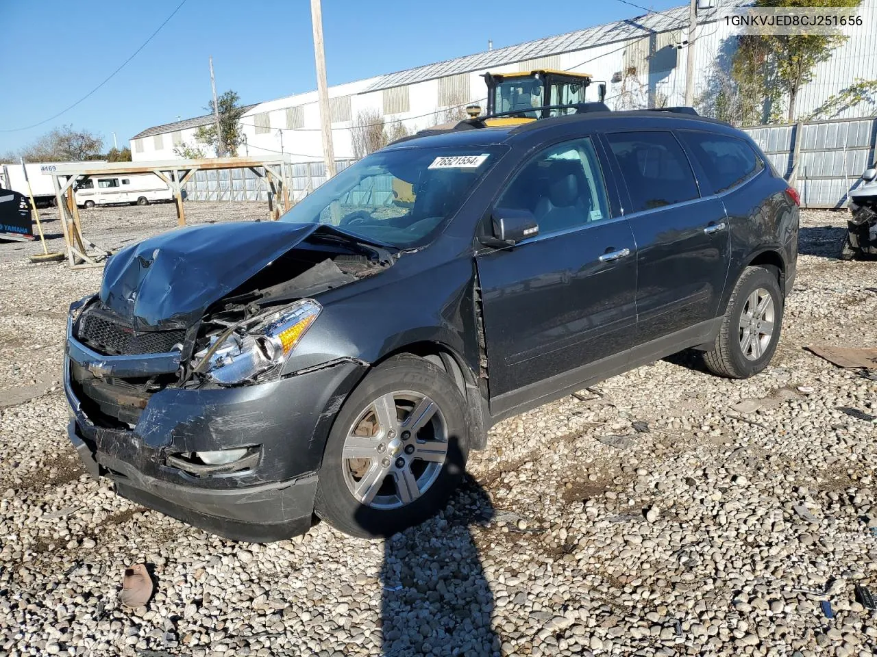 2012 Chevrolet Traverse Lt VIN: 1GNKVJED8CJ251656 Lot: 76521554