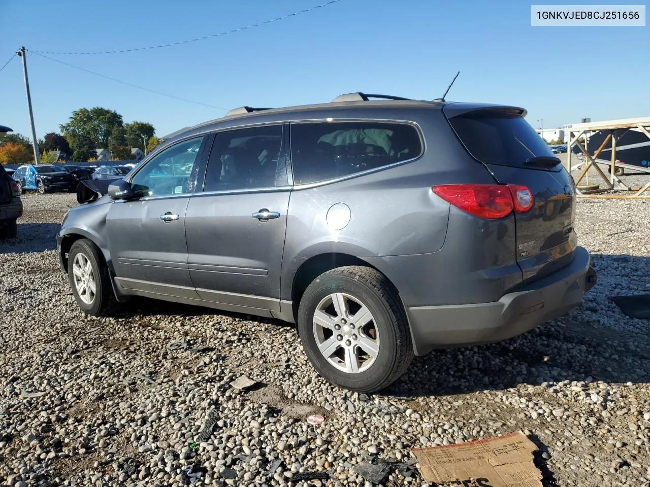 2012 Chevrolet Traverse Lt VIN: 1GNKVJED8CJ251656 Lot: 76521554