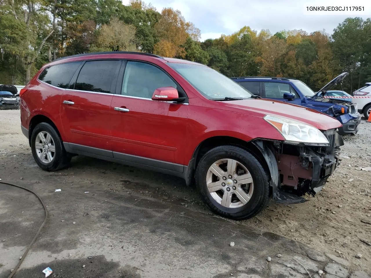 2012 Chevrolet Traverse Lt VIN: 1GNKRJED3CJ117951 Lot: 78087784