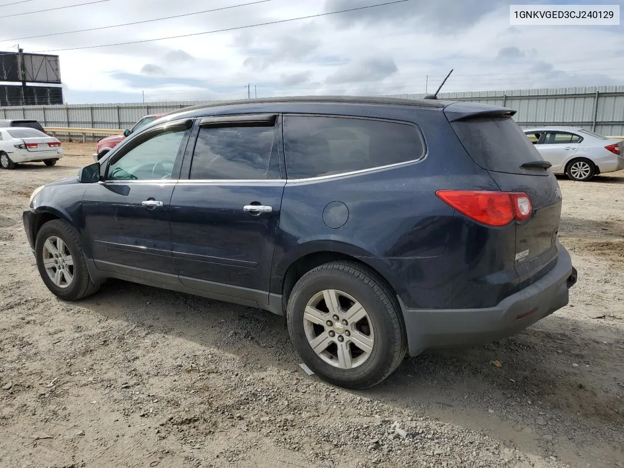 2012 Chevrolet Traverse Lt VIN: 1GNKVGED3CJ240129 Lot: 79085154