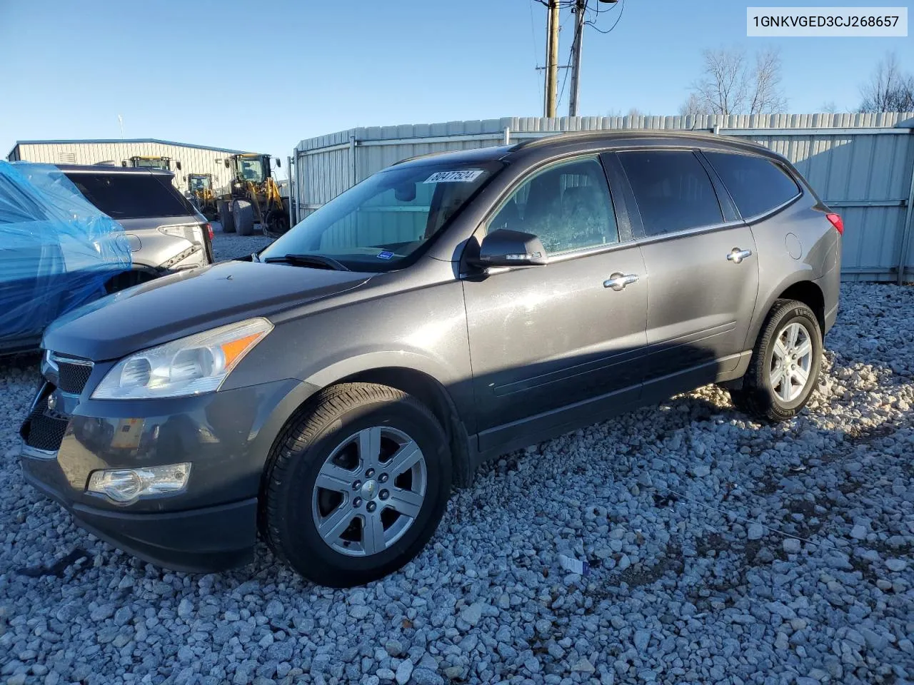 2012 Chevrolet Traverse Lt VIN: 1GNKVGED3CJ268657 Lot: 80477524