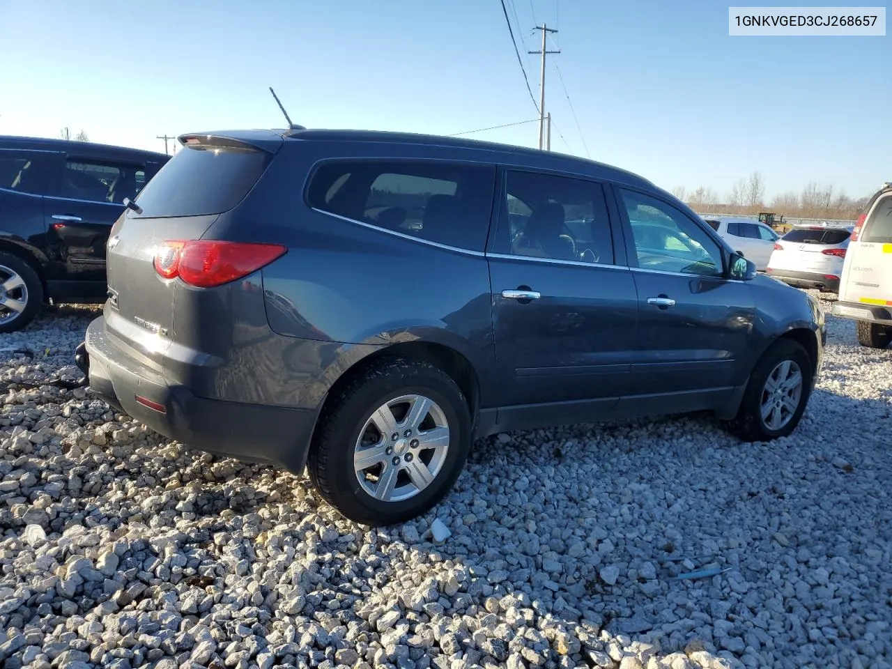 2012 Chevrolet Traverse Lt VIN: 1GNKVGED3CJ268657 Lot: 80477524