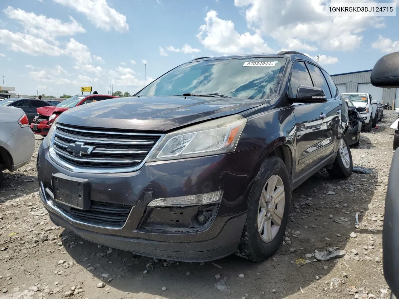 2013 Chevrolet Traverse Lt VIN: 1GNKRGKD3DJ124715 Lot: 67034944