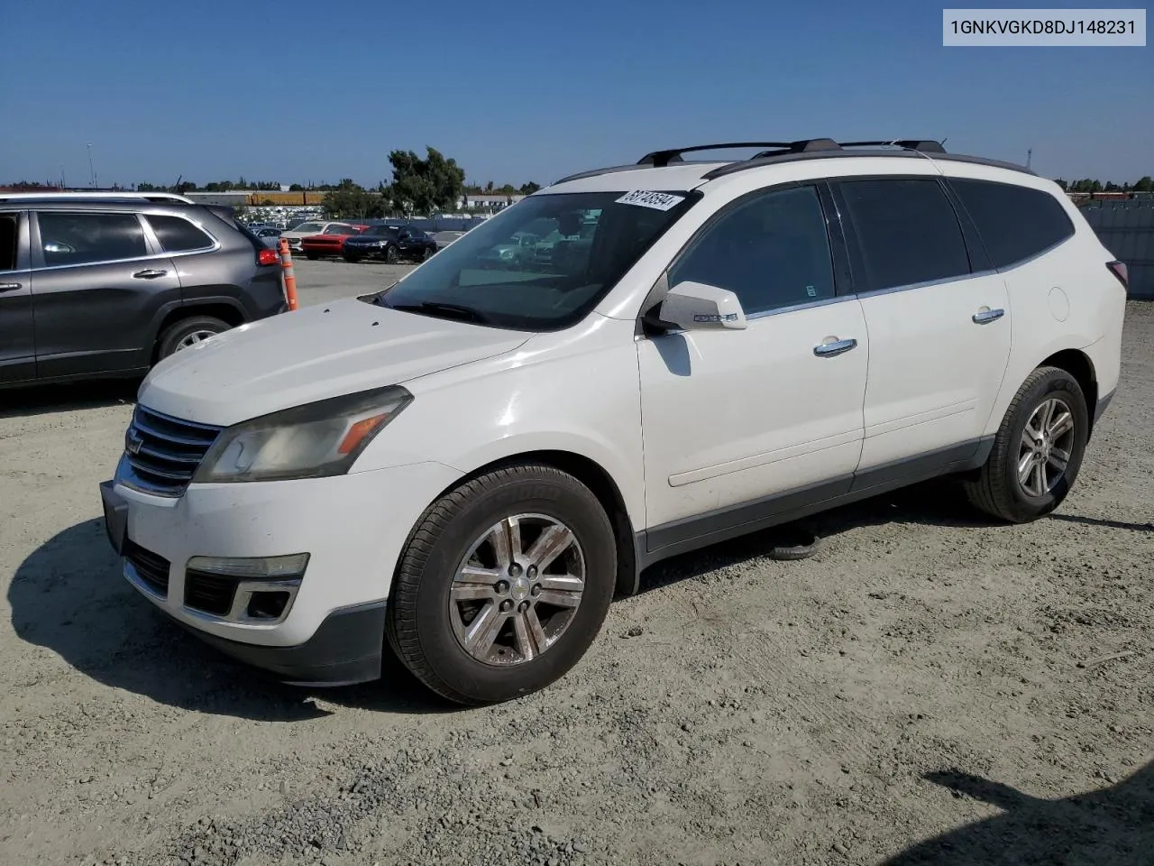 2013 Chevrolet Traverse Lt VIN: 1GNKVGKD8DJ148231 Lot: 68748594