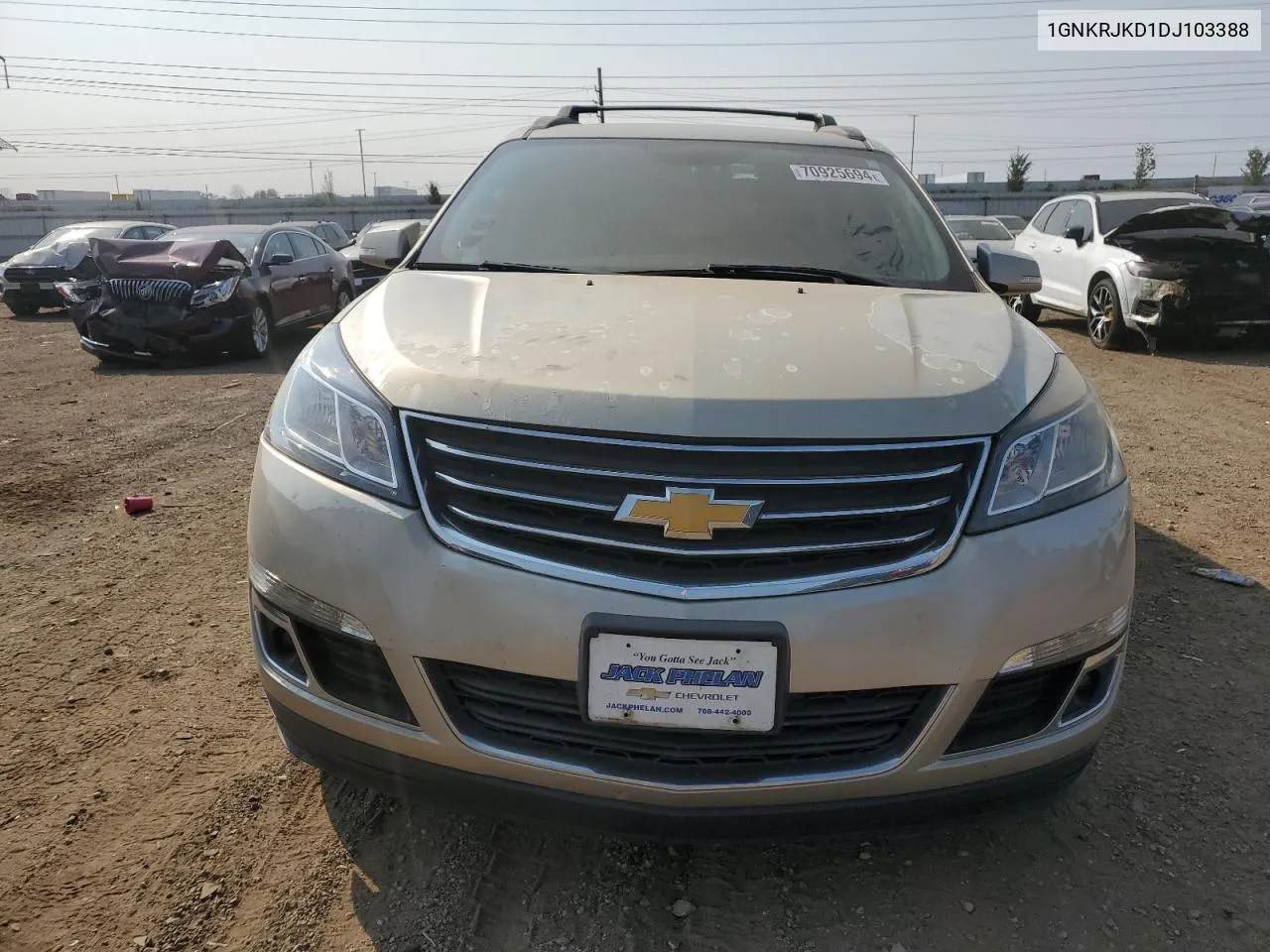 2013 Chevrolet Traverse Lt VIN: 1GNKRJKD1DJ103388 Lot: 70925694