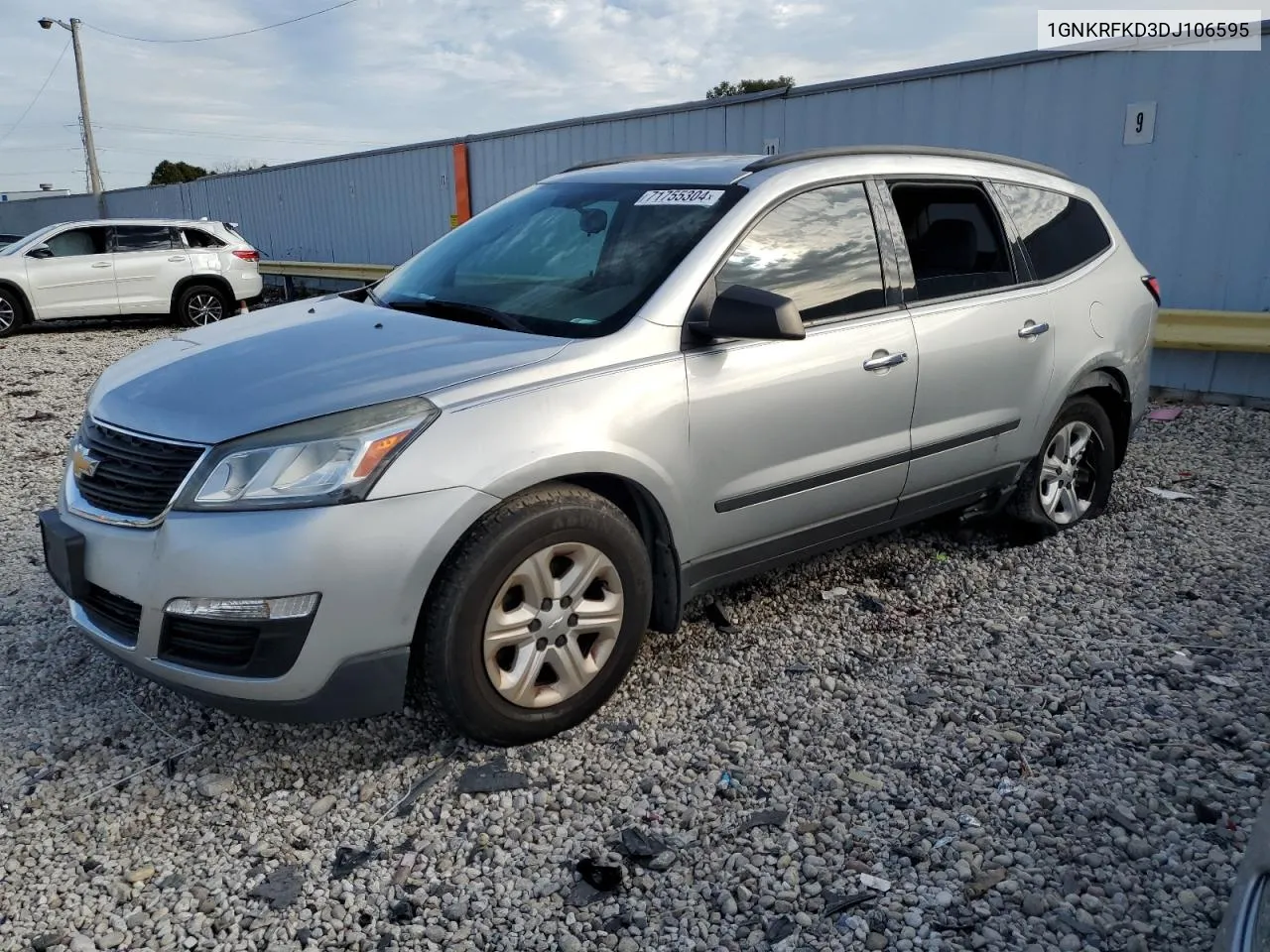 2013 Chevrolet Traverse Ls VIN: 1GNKRFKD3DJ106595 Lot: 71755304