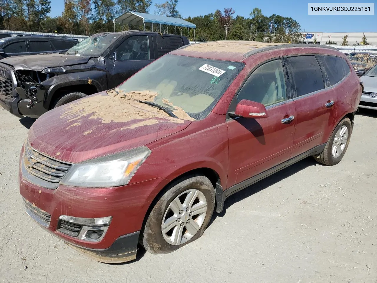 2013 Chevrolet Traverse Lt VIN: 1GNKVJKD3DJ225181 Lot: 72831504