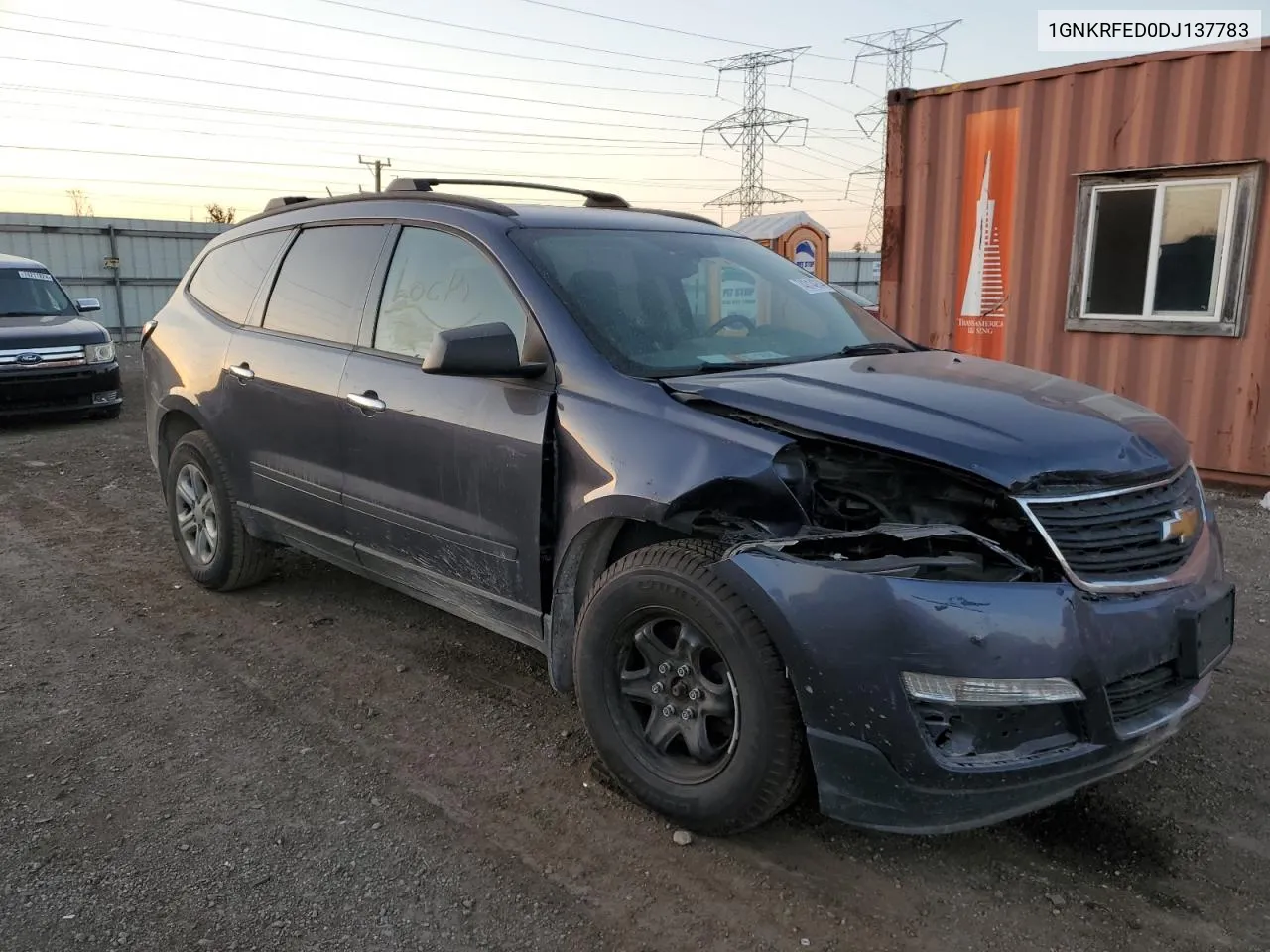 2013 Chevrolet Traverse Ls VIN: 1GNKRFED0DJ137783 Lot: 74314914