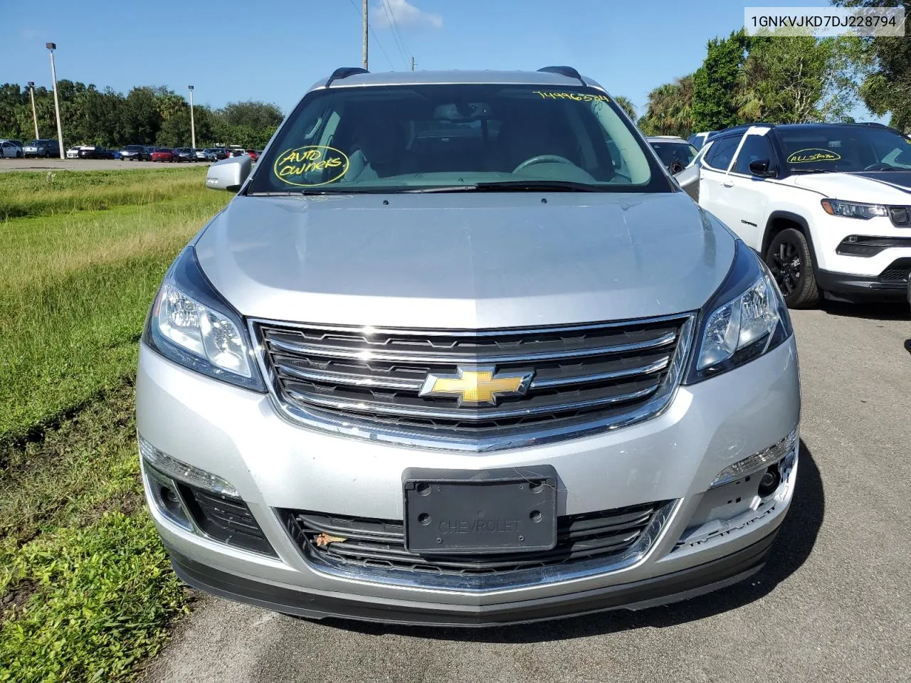 2013 Chevrolet Traverse Lt VIN: 1GNKVJKD7DJ228794 Lot: 74996384