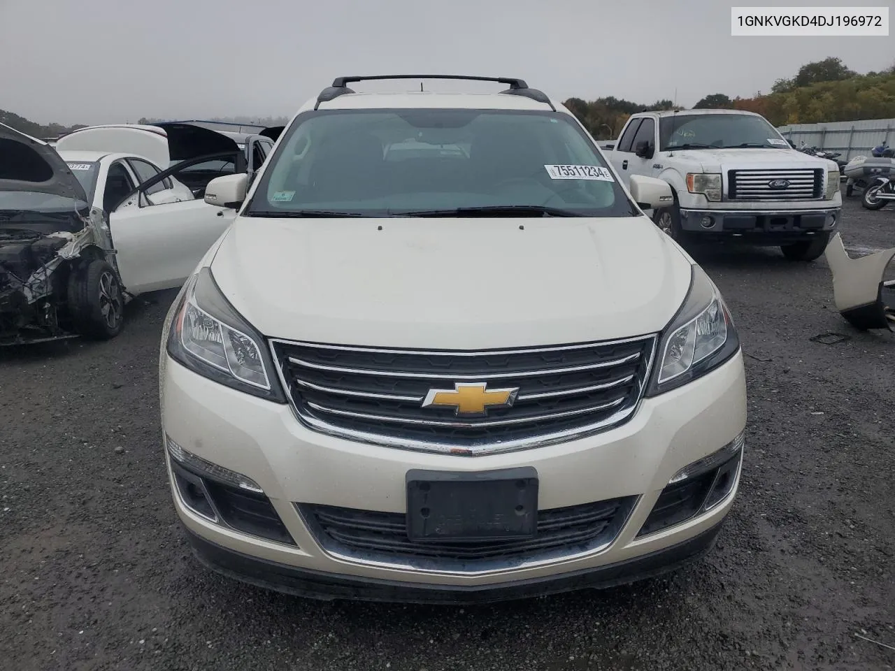 2013 Chevrolet Traverse Lt VIN: 1GNKVGKD4DJ196972 Lot: 75511234