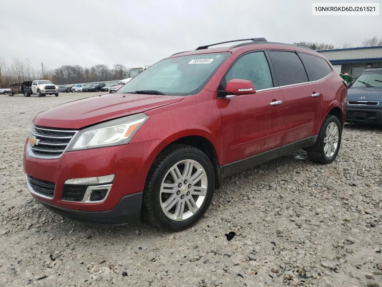 2013 Chevrolet Traverse Lt VIN: 1GNKRGKD6DJ261521 Lot: 78534064