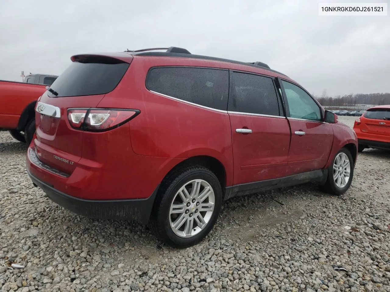 2013 Chevrolet Traverse Lt VIN: 1GNKRGKD6DJ261521 Lot: 78534064