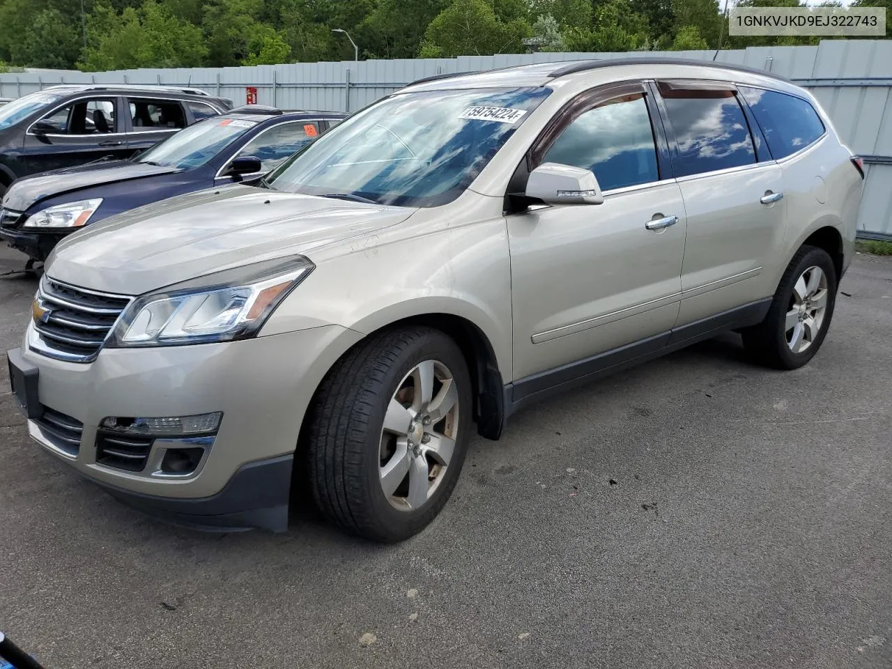 2014 Chevrolet Traverse Ltz VIN: 1GNKVJKD9EJ322743 Lot: 59754224