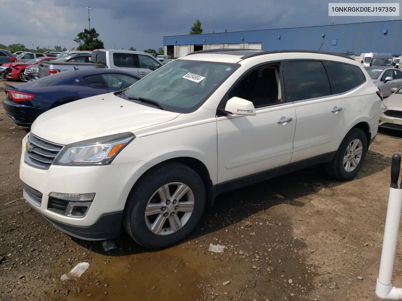 2014 Chevrolet Traverse Lt VIN: 1GNKRGKD0EJ197350 Lot: 65394904