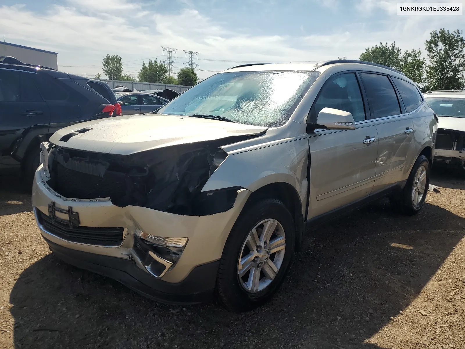 2014 Chevrolet Traverse Lt VIN: 1GNKRGKD1EJ335428 Lot: 65993334