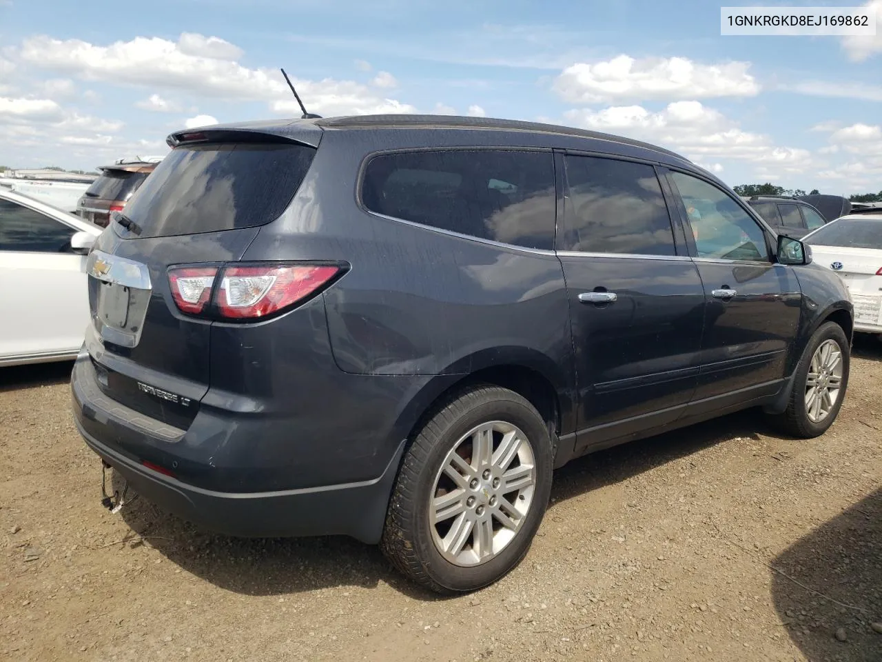 2014 Chevrolet Traverse Lt VIN: 1GNKRGKD8EJ169862 Lot: 68061184