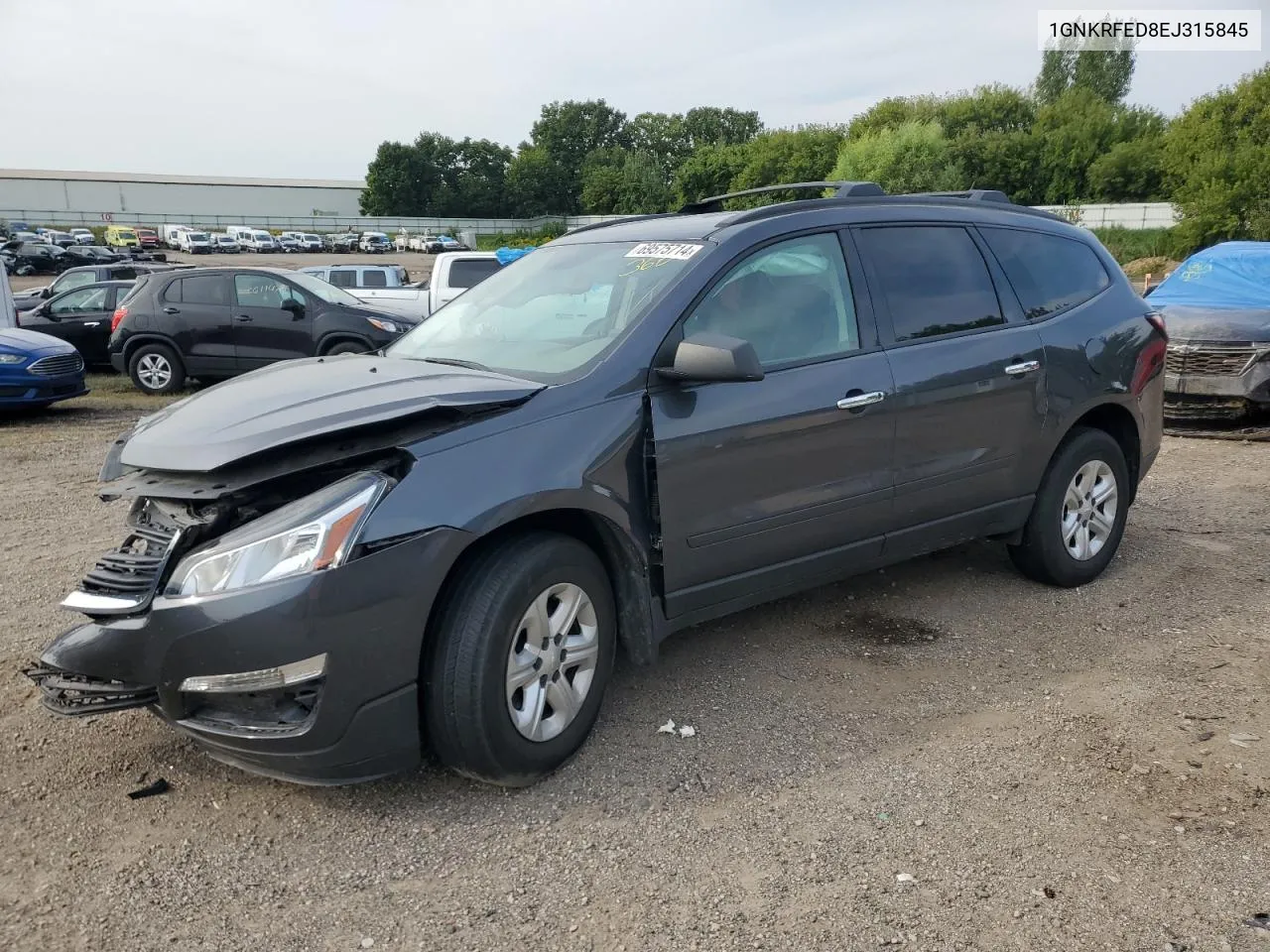 2014 Chevrolet Traverse Ls VIN: 1GNKRFED8EJ315845 Lot: 69575714