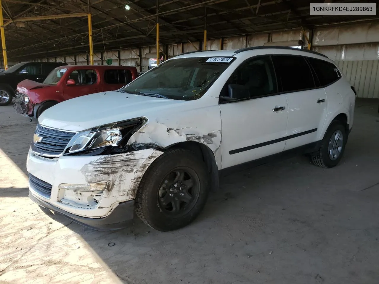 2014 Chevrolet Traverse Ls VIN: 1GNKRFKD4EJ289863 Lot: 71051004