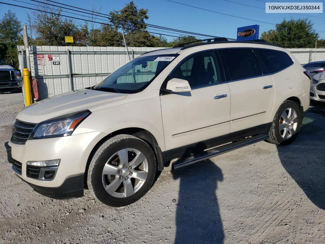 2014 Chevrolet Traverse Ltz VIN: 1GNKVJKD3EJ350344 Lot: 71171644