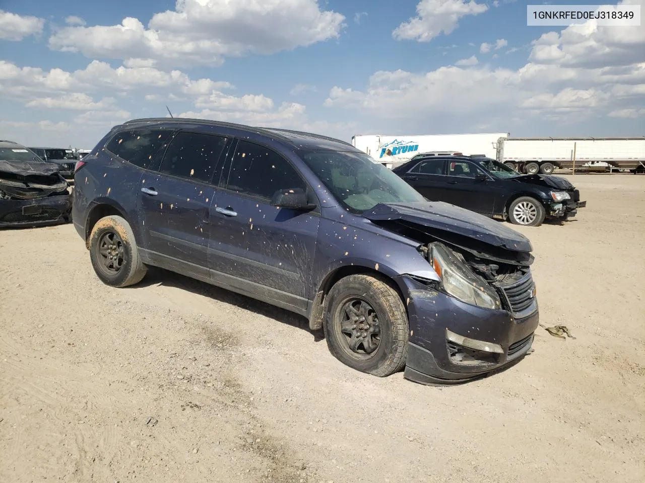 2014 Chevrolet Traverse Ls VIN: 1GNKRFED0EJ318349 Lot: 71494964