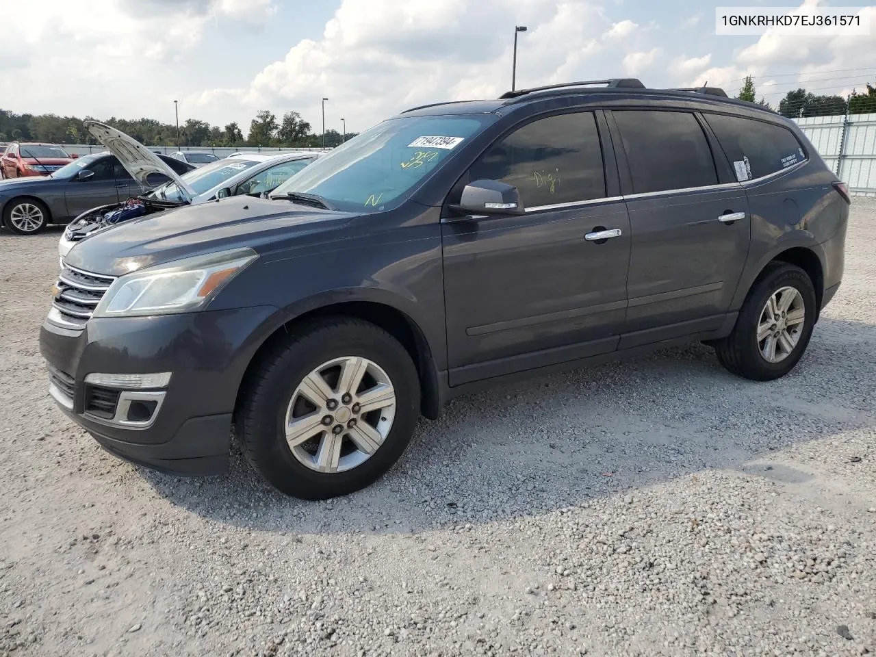 2014 Chevrolet Traverse Lt VIN: 1GNKRHKD7EJ361571 Lot: 71947394