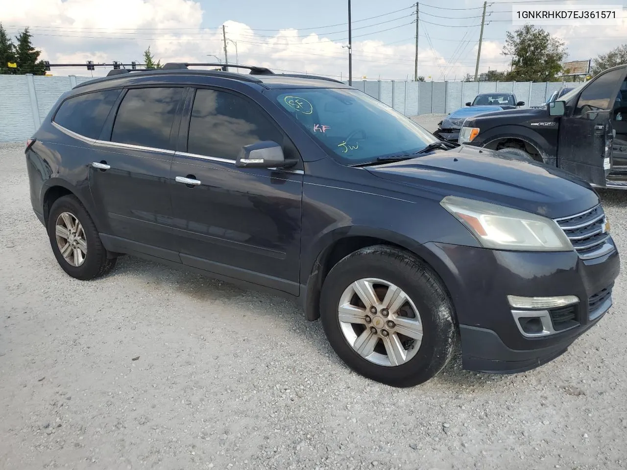 2014 Chevrolet Traverse Lt VIN: 1GNKRHKD7EJ361571 Lot: 71947394