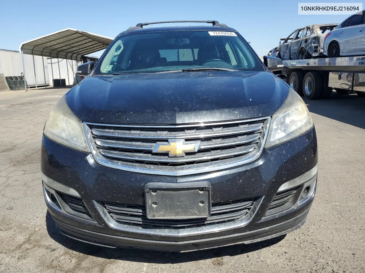 2014 Chevrolet Traverse Lt VIN: 1GNKRHKD9EJ216094 Lot: 72470934