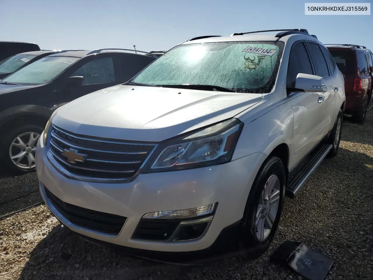 2014 Chevrolet Traverse Lt VIN: 1GNKRHKDXEJ315569 Lot: 74147134