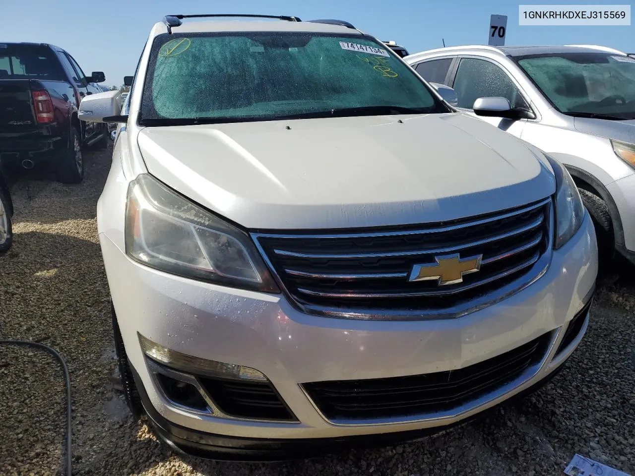 2014 Chevrolet Traverse Lt VIN: 1GNKRHKDXEJ315569 Lot: 74147134