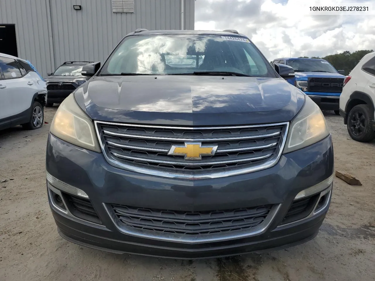 2014 Chevrolet Traverse Lt VIN: 1GNKRGKD3EJ278231 Lot: 74426474