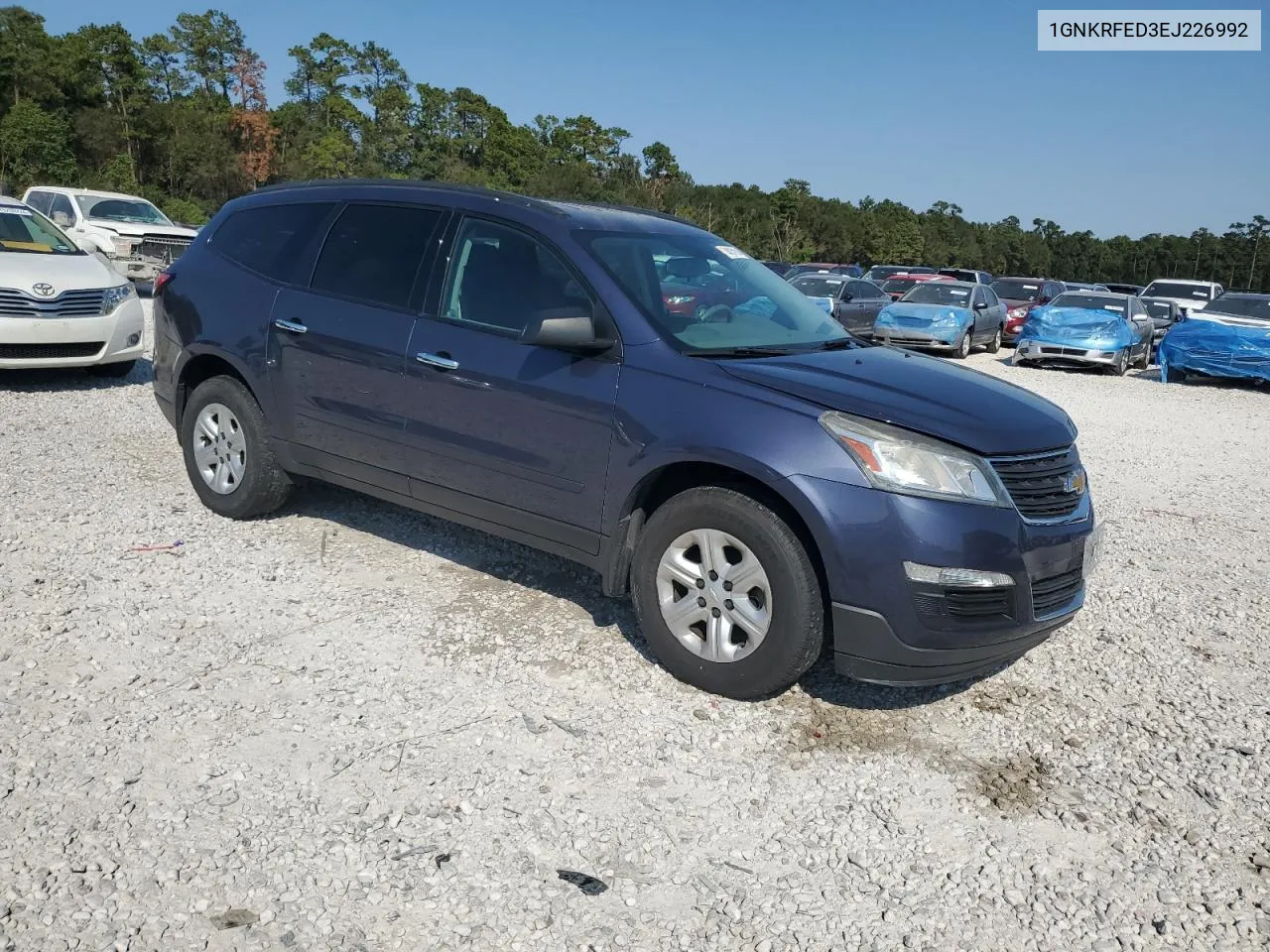 2014 Chevrolet Traverse Ls VIN: 1GNKRFED3EJ226992 Lot: 74837294