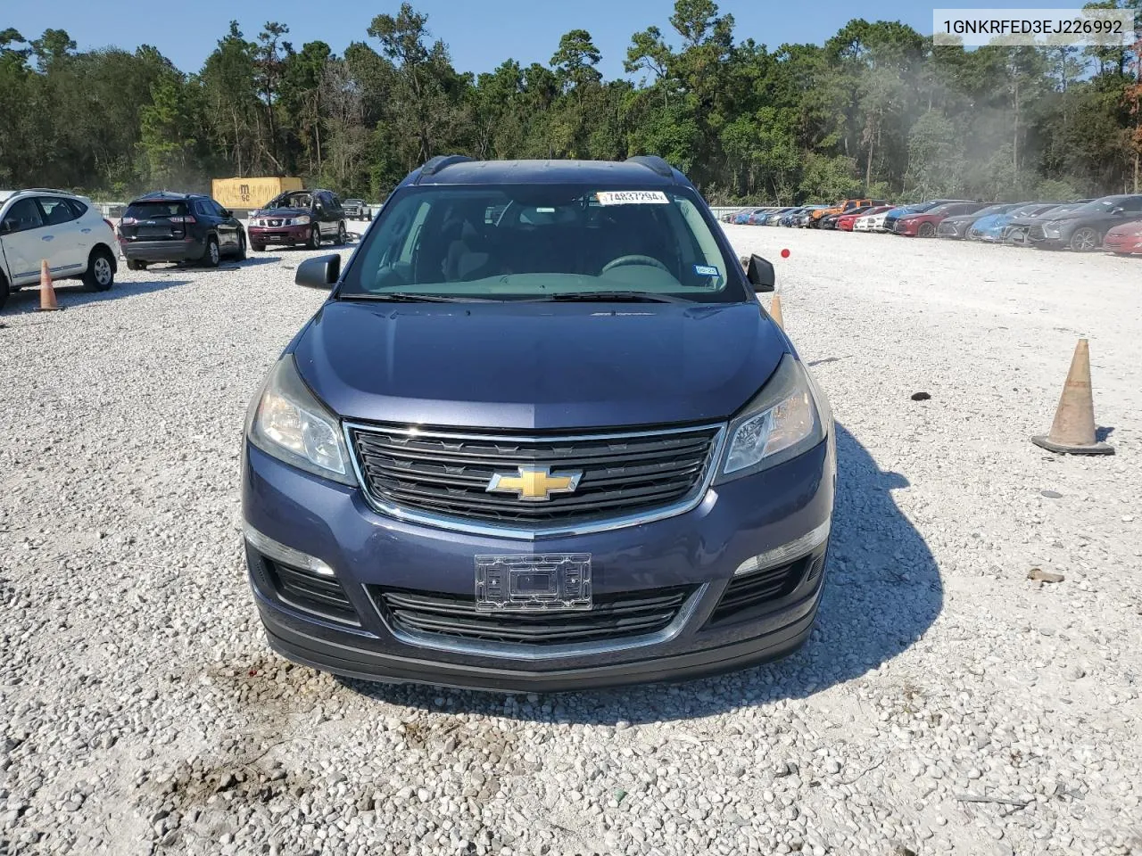 2014 Chevrolet Traverse Ls VIN: 1GNKRFED3EJ226992 Lot: 74837294