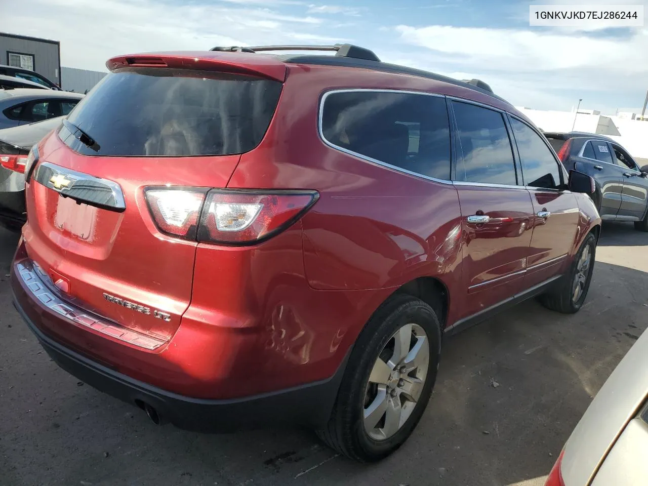 2014 Chevrolet Traverse Ltz VIN: 1GNKVJKD7EJ286244 Lot: 75249674