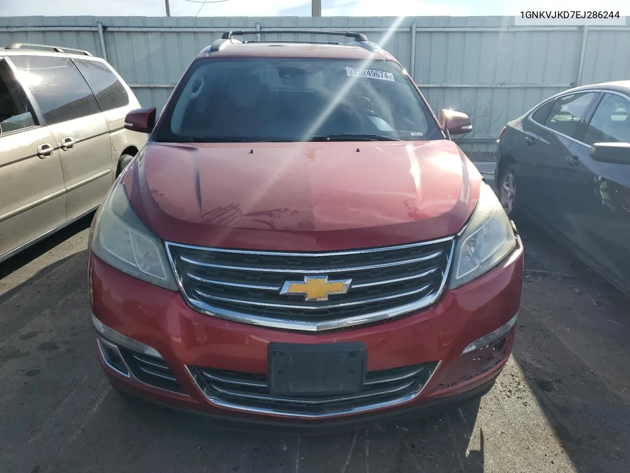 2014 Chevrolet Traverse Ltz VIN: 1GNKVJKD7EJ286244 Lot: 75249674