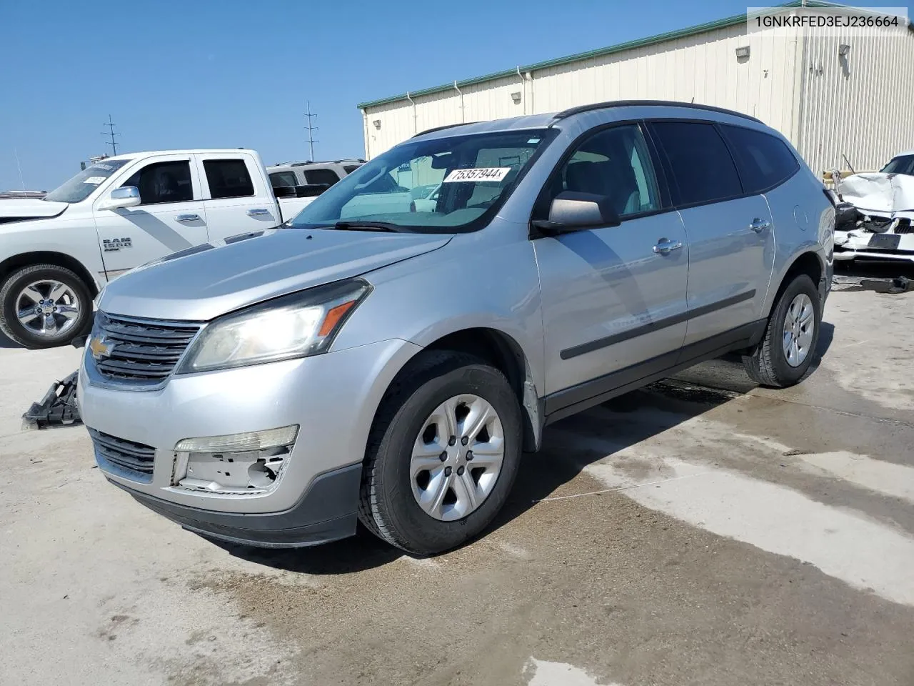 2014 Chevrolet Traverse Ls VIN: 1GNKRFED3EJ236664 Lot: 75357944