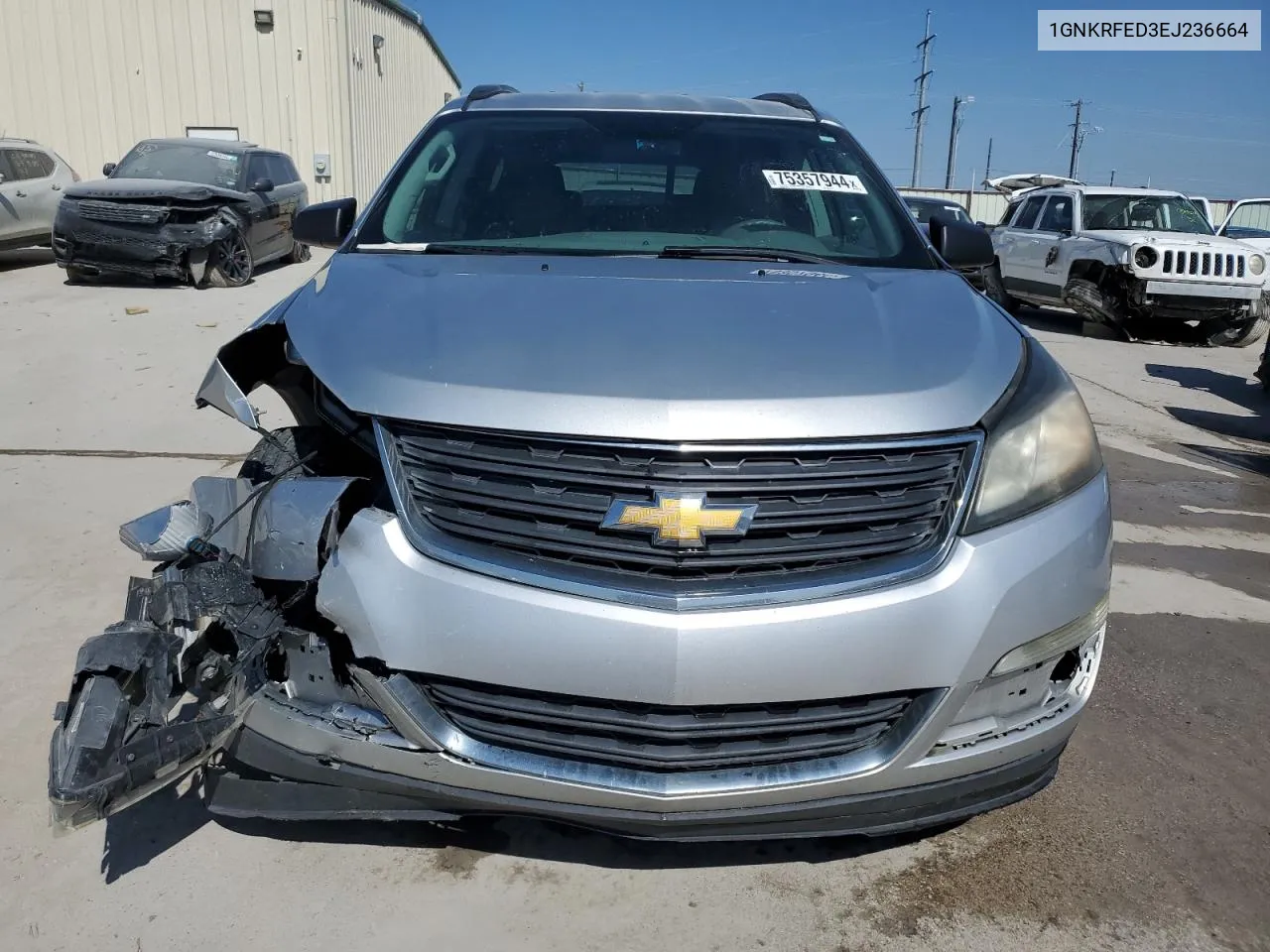 2014 Chevrolet Traverse Ls VIN: 1GNKRFED3EJ236664 Lot: 75357944