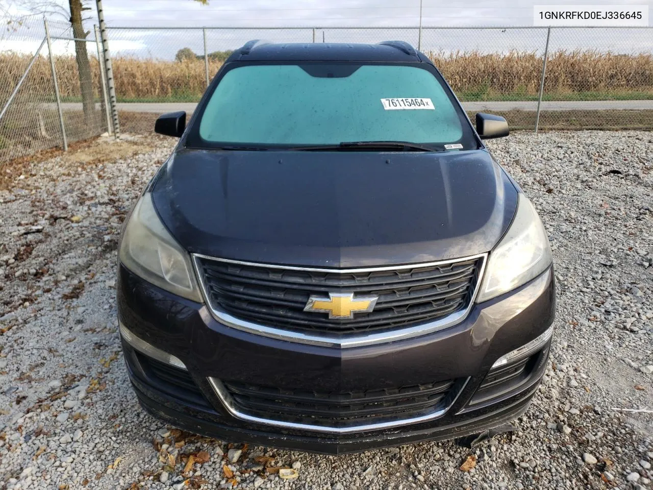 2014 Chevrolet Traverse Ls VIN: 1GNKRFKD0EJ336645 Lot: 76115464