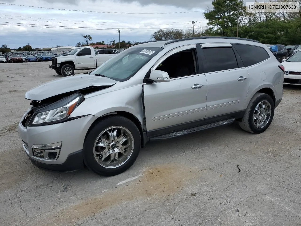 2014 Chevrolet Traverse Lt VIN: 1GNKRHKD7EJ307638 Lot: 76166764