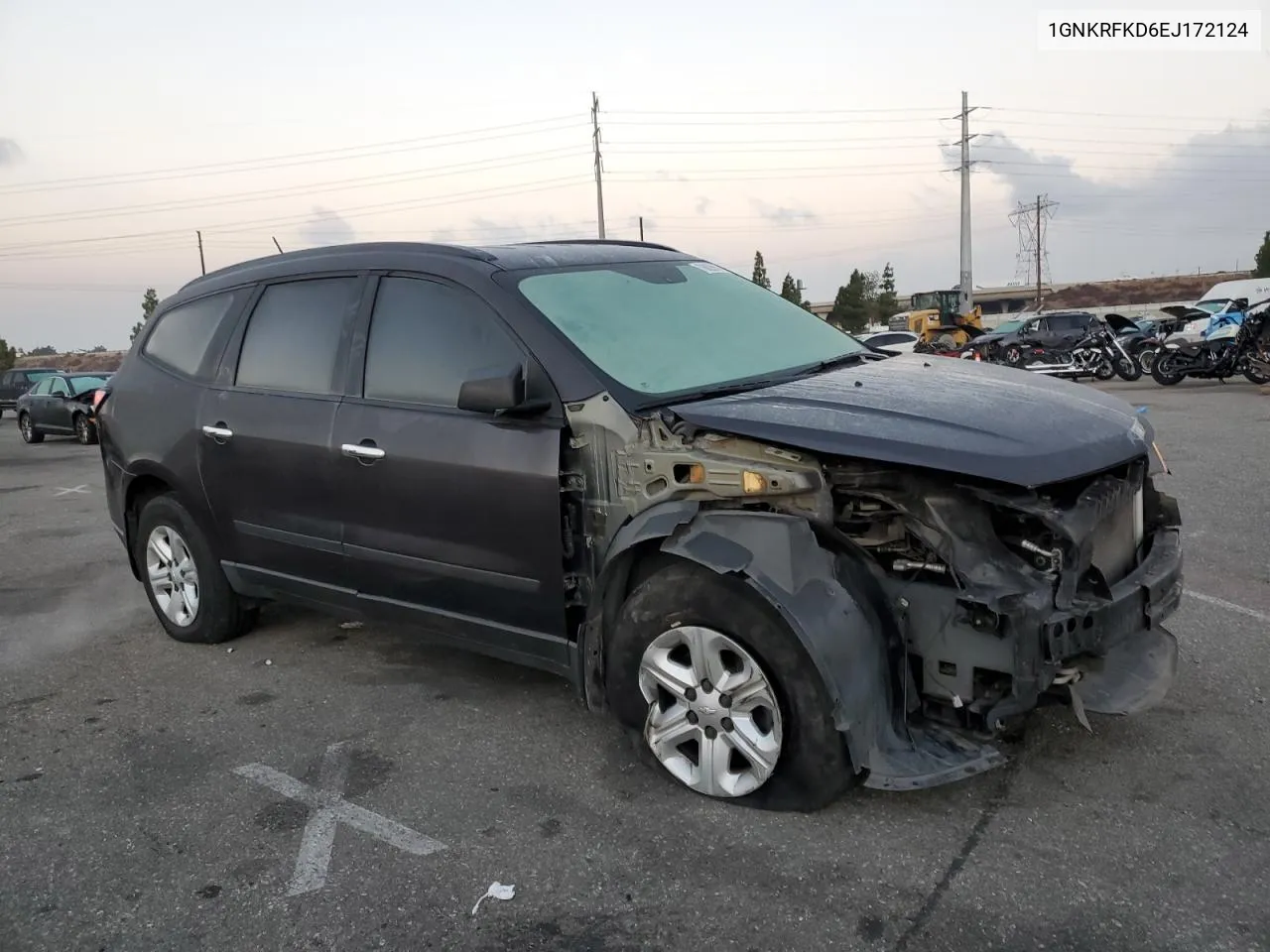 2014 Chevrolet Traverse Ls VIN: 1GNKRFKD6EJ172124 Lot: 76829914