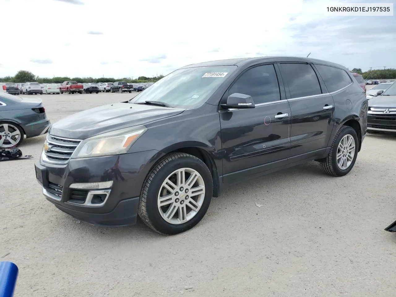 2014 Chevrolet Traverse Lt VIN: 1GNKRGKD1EJ197535 Lot: 77191454