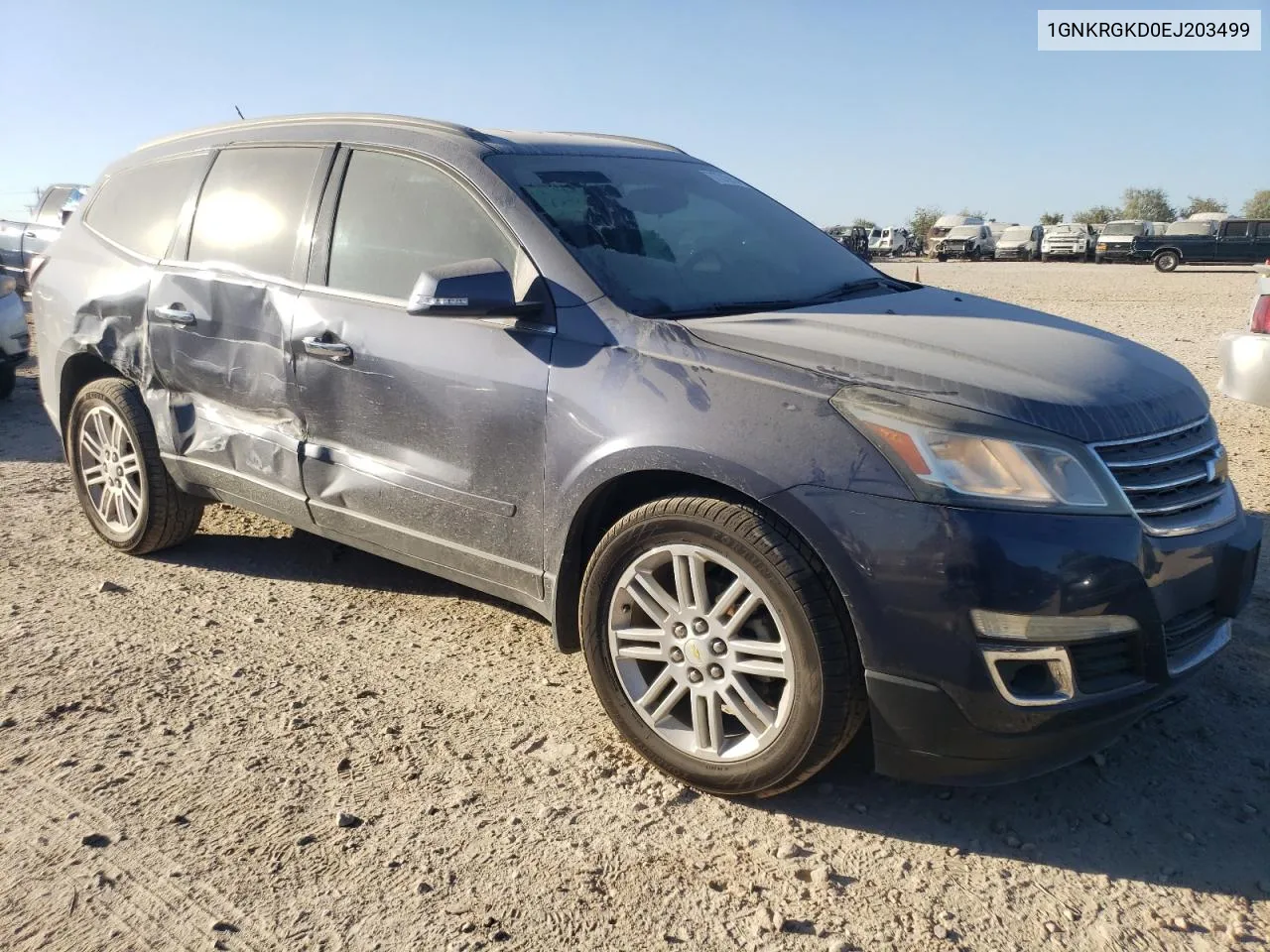 2014 Chevrolet Traverse Lt VIN: 1GNKRGKD0EJ203499 Lot: 77215914