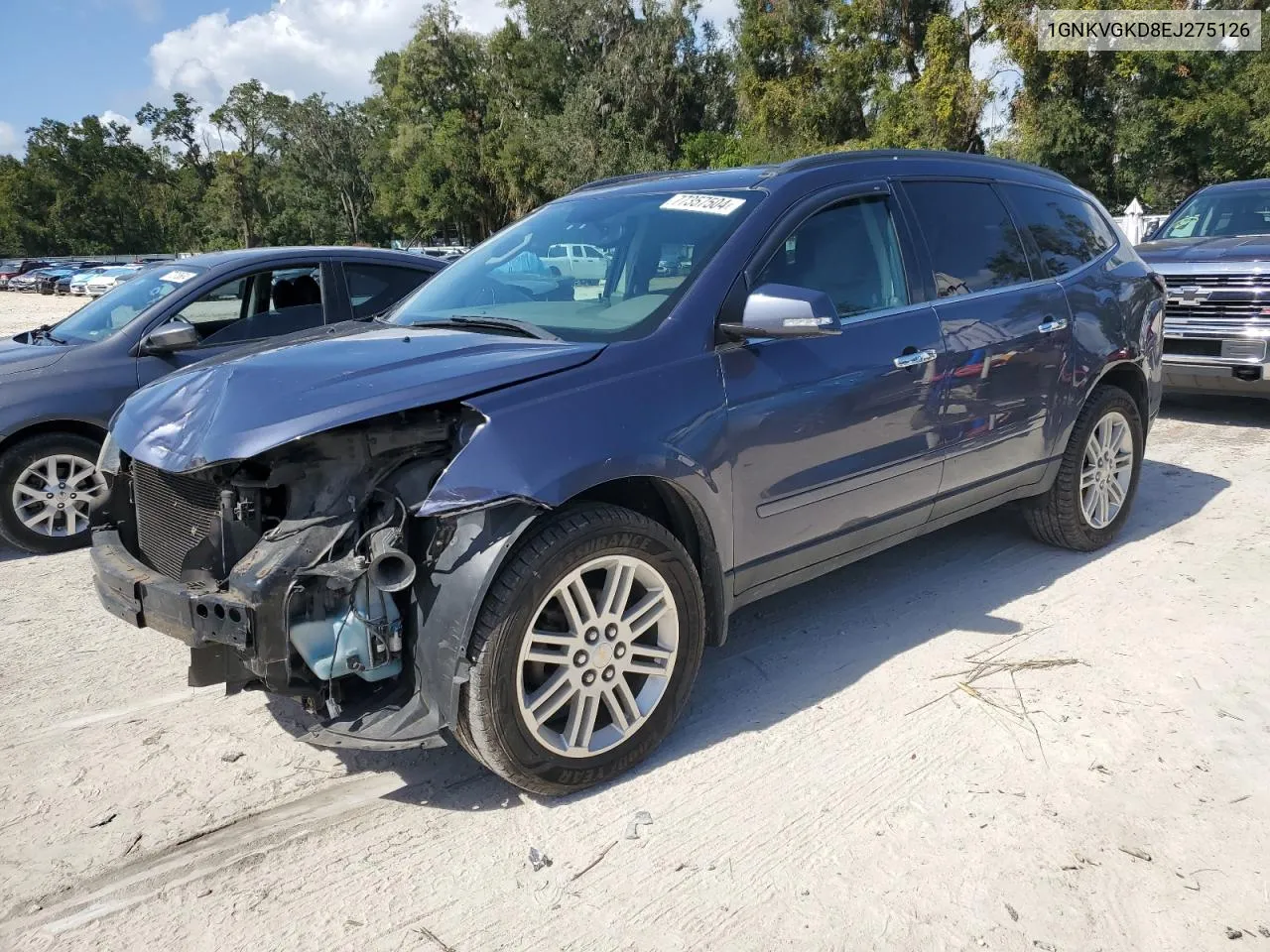 2014 Chevrolet Traverse Lt VIN: 1GNKVGKD8EJ275126 Lot: 77357504