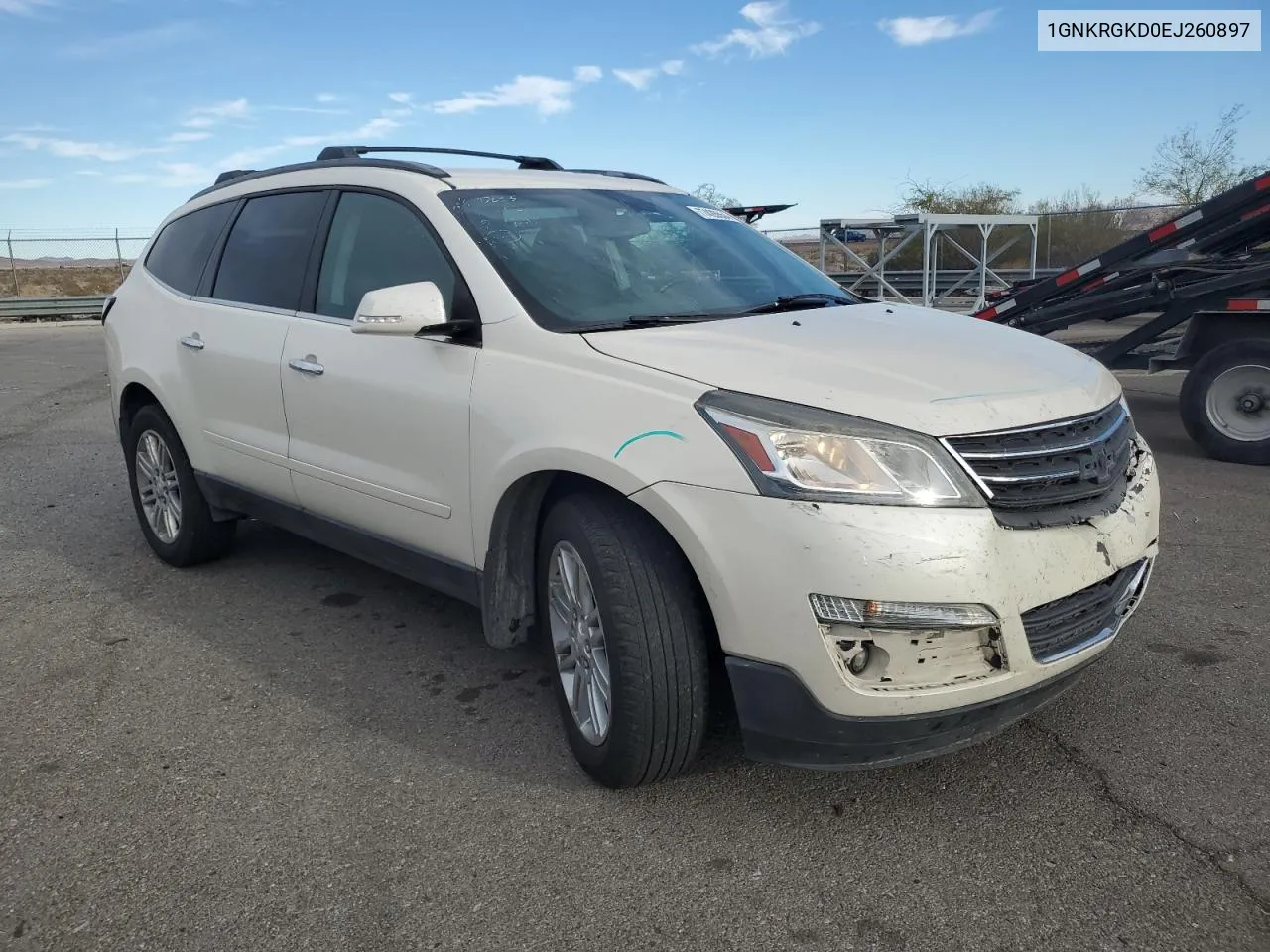 2014 Chevrolet Traverse Lt VIN: 1GNKRGKD0EJ260897 Lot: 77426554