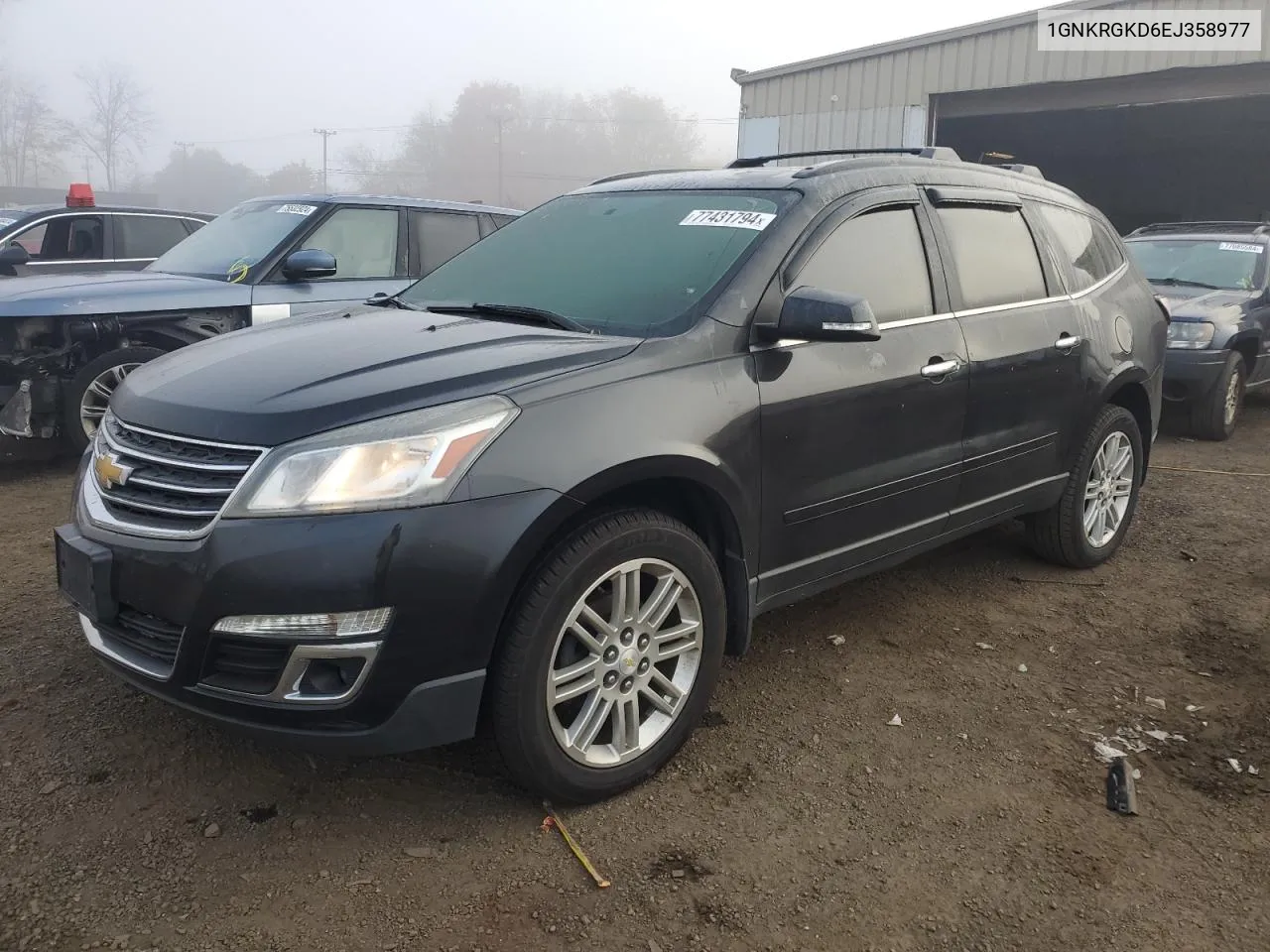 2014 Chevrolet Traverse Lt VIN: 1GNKRGKD6EJ358977 Lot: 77431794