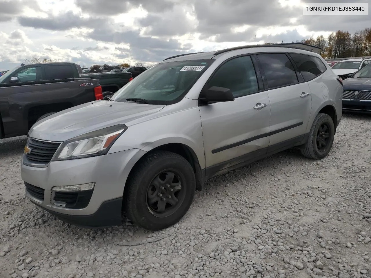 2014 Chevrolet Traverse Ls VIN: 1GNKRFKD1EJ353440 Lot: 77486064