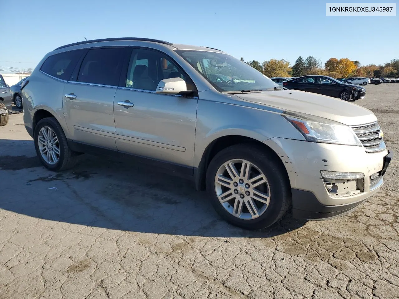 2014 Chevrolet Traverse Lt VIN: 1GNKRGKDXEJ345987 Lot: 77545934